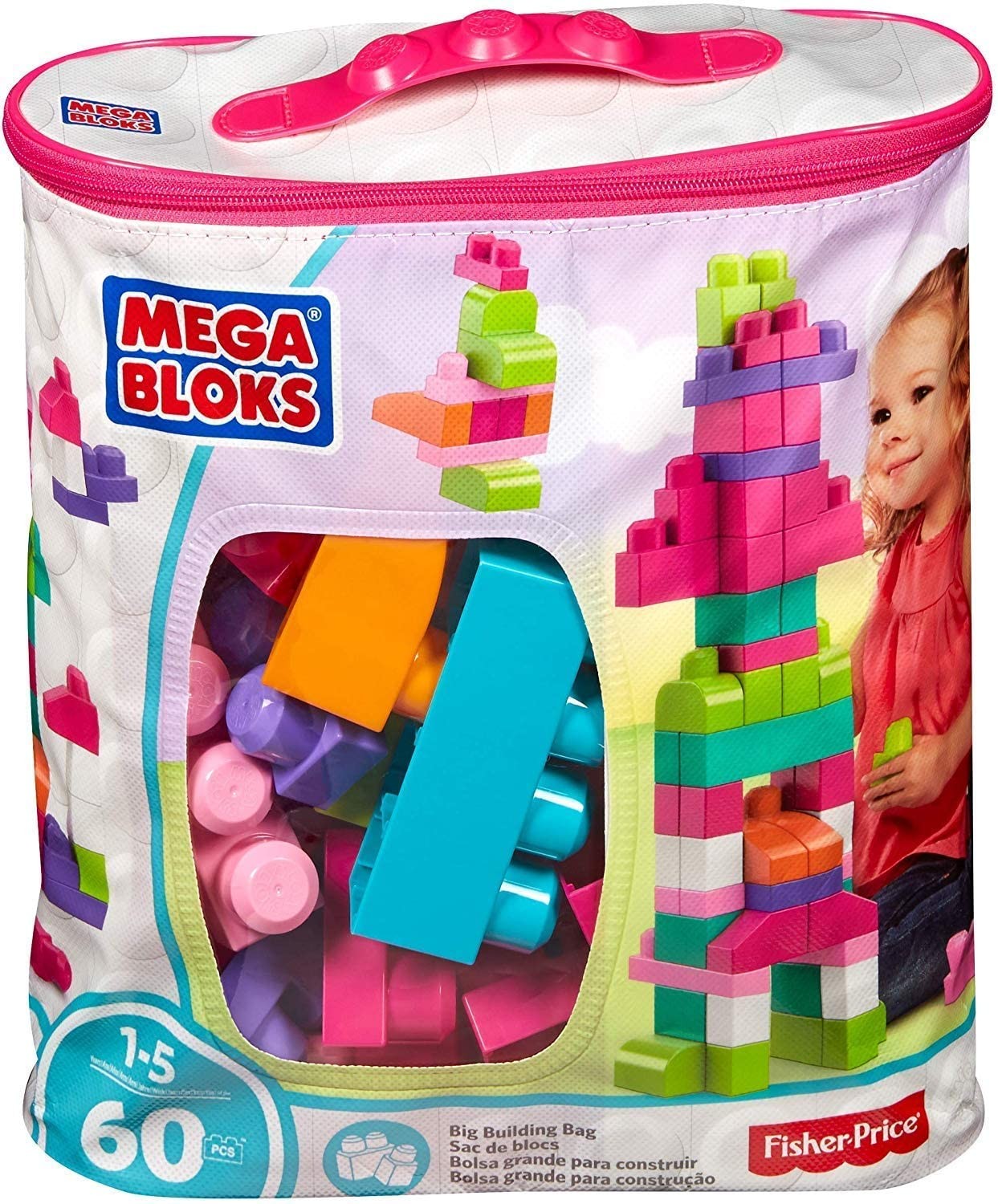 Mega Blocks - Sacca di 60 Blocchi da Costruzione