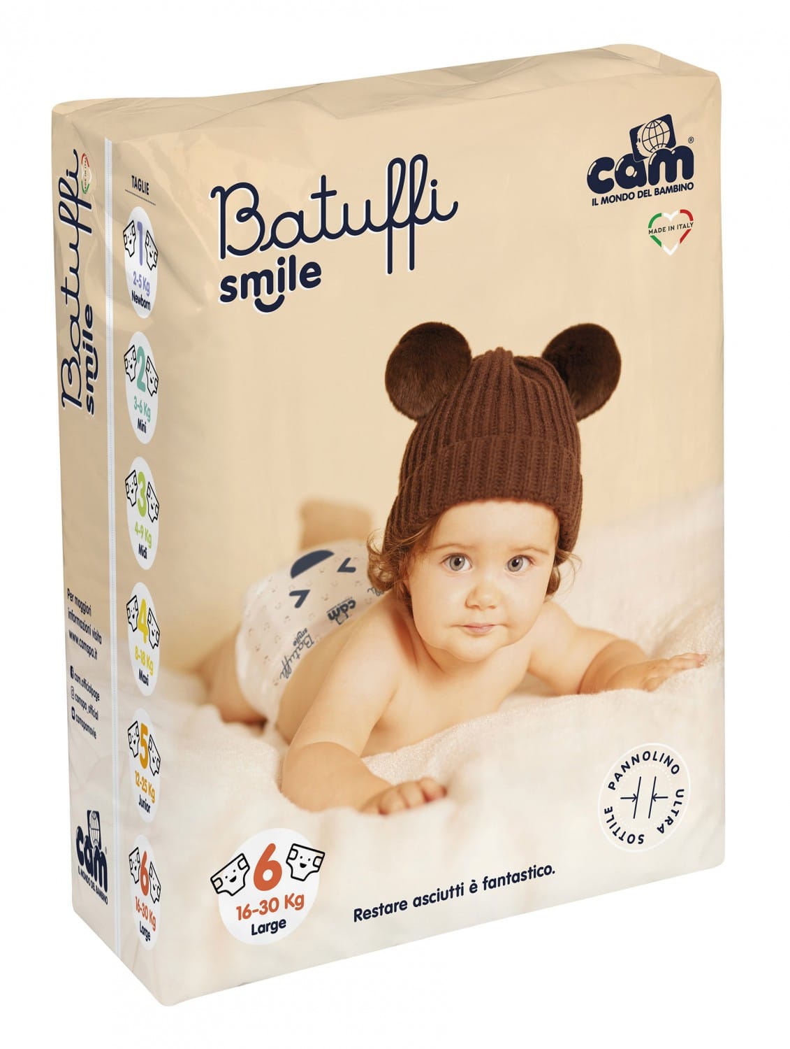 Pannolini Batuffi Smile Taglia 6 Large (16-30 kg)