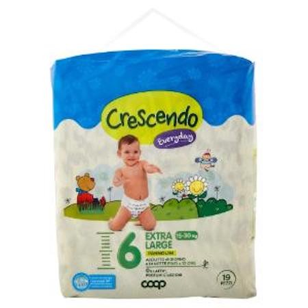 Pannolini Crescendo Coop Everyday Taglia 6 Extra Large (15-30 kg)