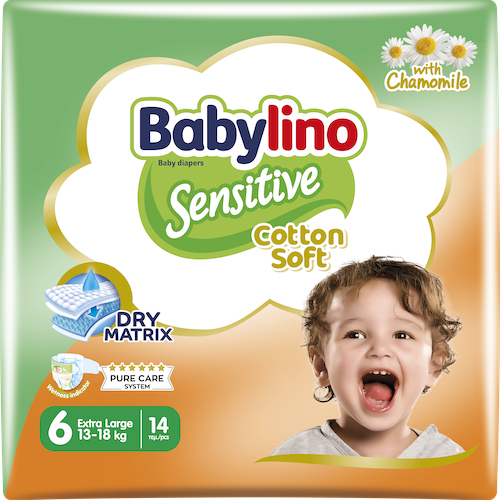 Pannolini Sensitive Taglia 6 Extra Large (13-18 kg)-Babylino