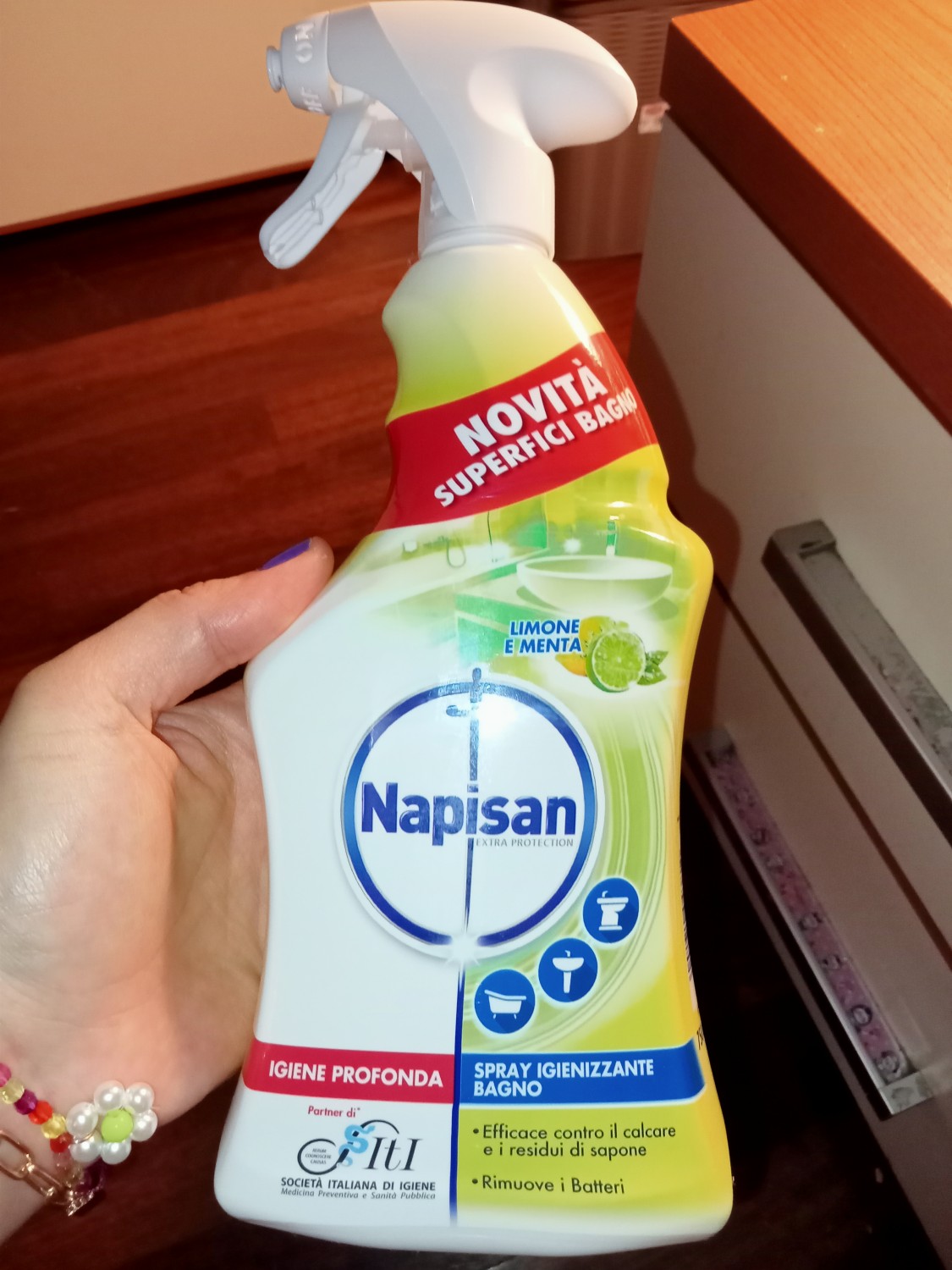 napisan spray igienizzante bagno spray - 750ml - rimuove sporco e batteri:  : pulizia e cura della casa