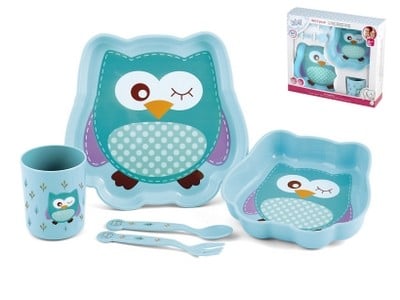 set pappa 5 pezzi gufetto