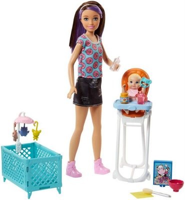 Barbie Skipper Babysitter con Seggiolone e Culla