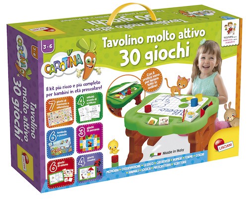 Carotina Tavolino Attivo con 30 Giochi Didattici - Liscianigiochi