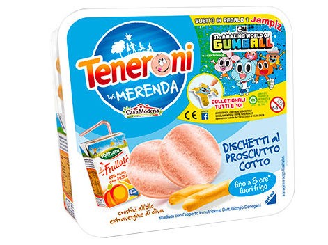 merenda Teneroni dischetti prosciutto cotto