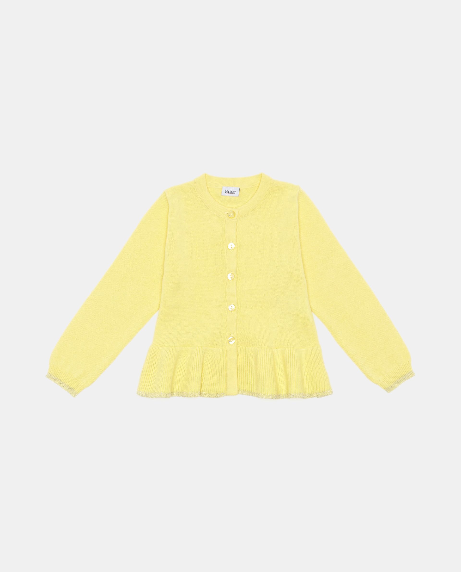 Cardigan Neonata con Lurex Plissettato
