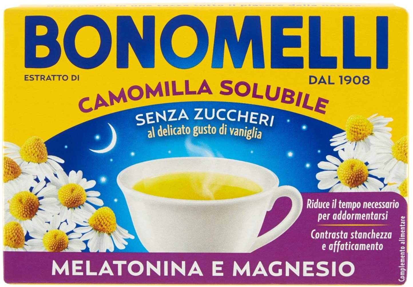 Camomilla Solubile con Melatonina e Magnesio Senza Zuccheri