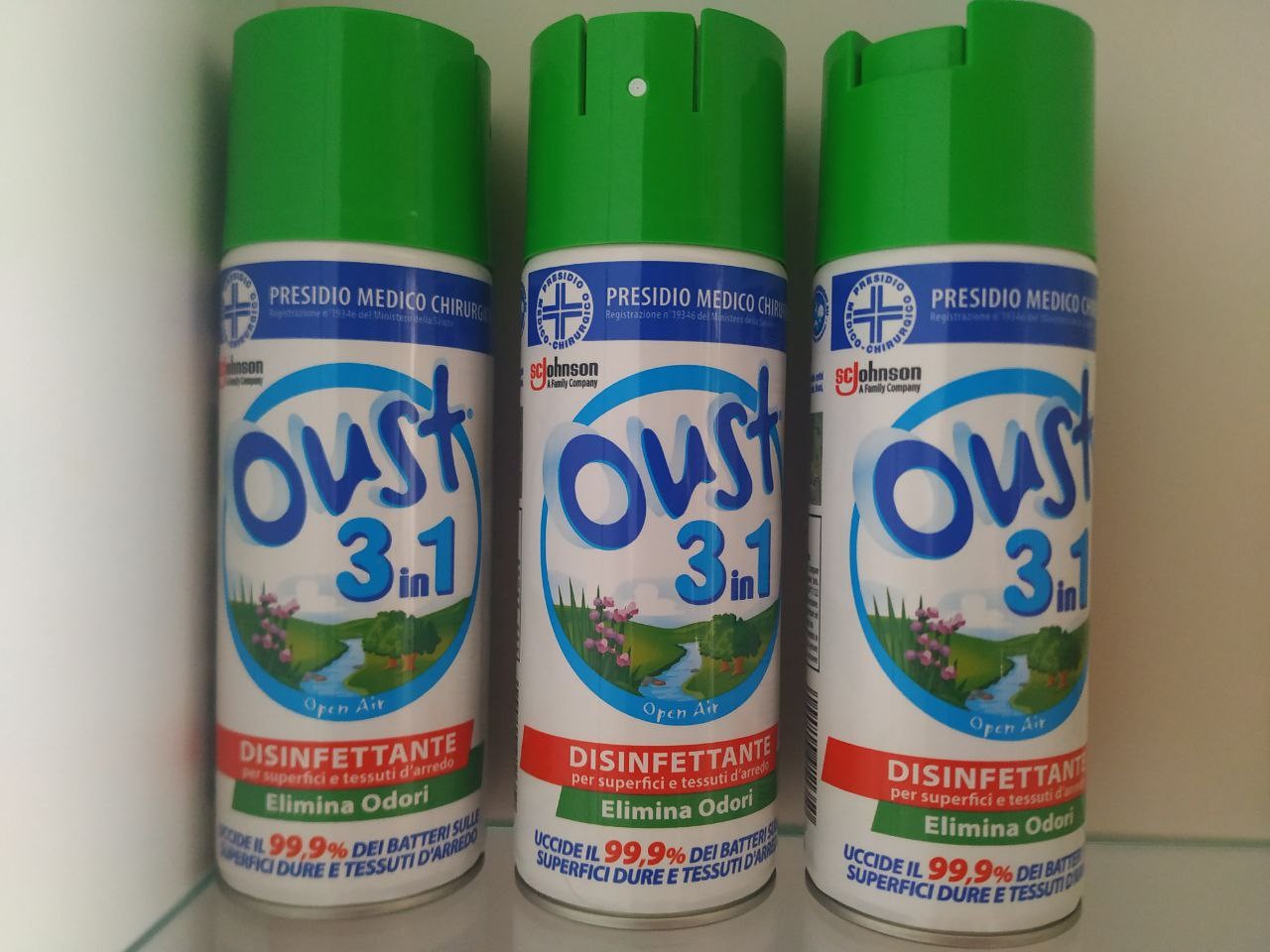 Oust 3in1 Spray Disinfettante Superfici E Tessuti Fragranza Open Air