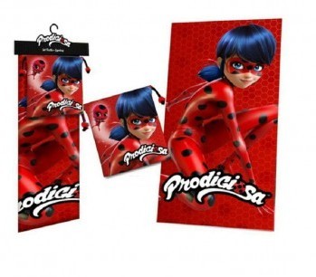 Set Spiaggia Telo Mare e Sacca Scarpe Miraculous Ladybug