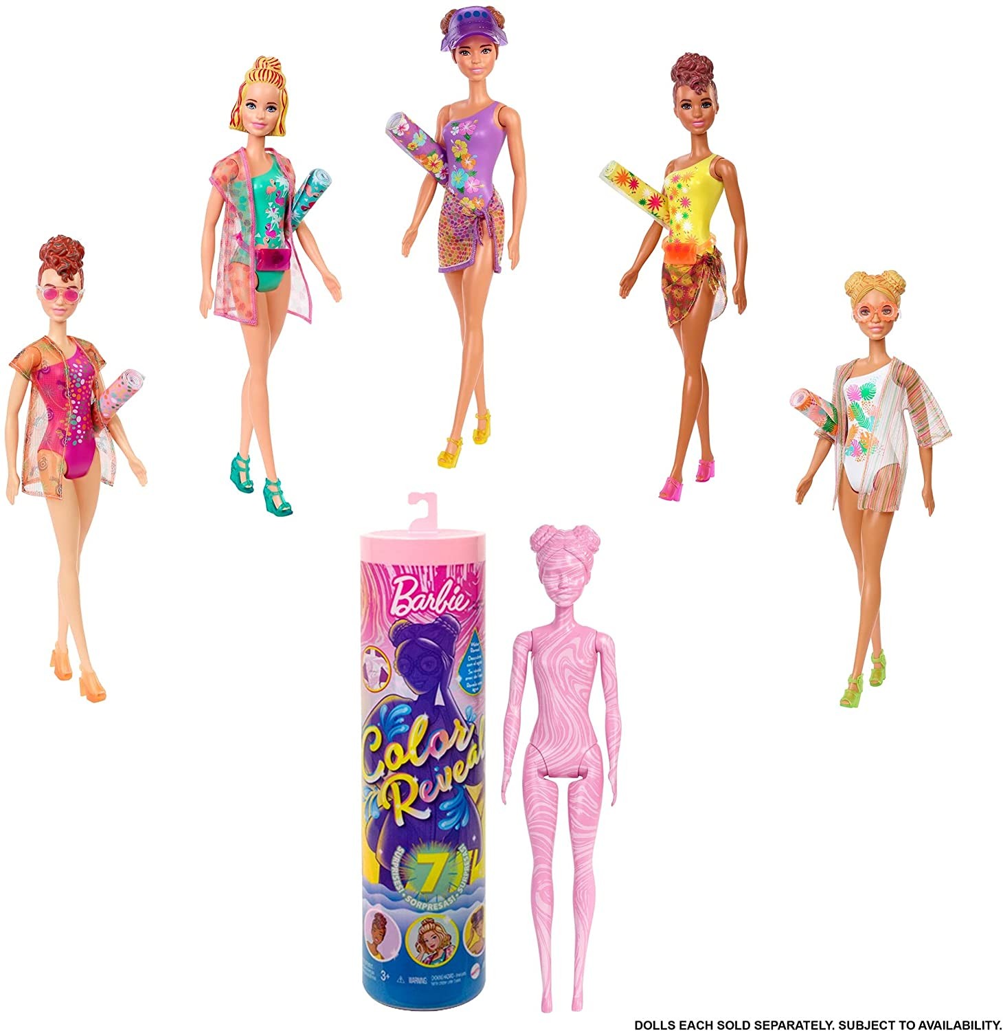 Barbie Color Reveal™ Beach con 7 Sorprese