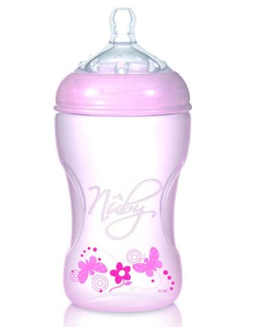 Nuby Biberon Natural Touch 330 ml Rosa