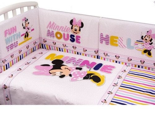 Set Lettino Copripiumone e Paracolpi Minnie Ellepi