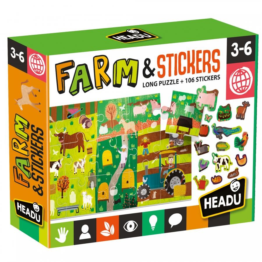 Puzzle + Stickers The Farm