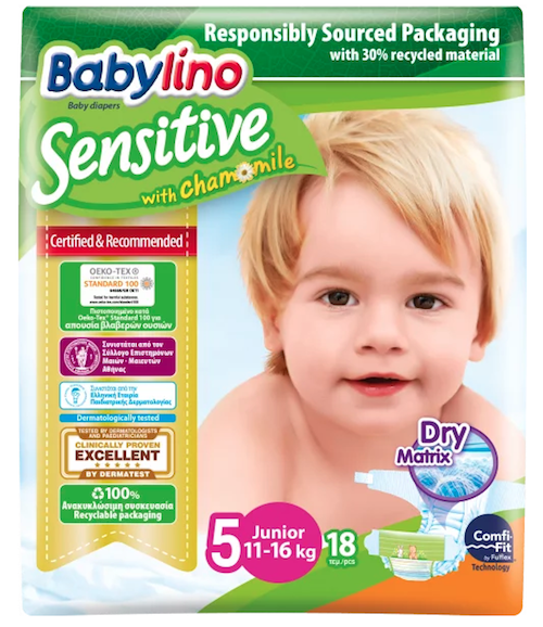 Pannolini Babylino Sensitive taglia 5