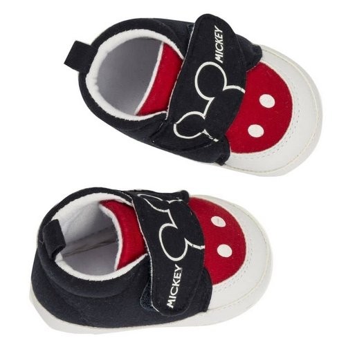 Scarpina Neonato con Suola morbida Mickey Mouse Rosso e Blu