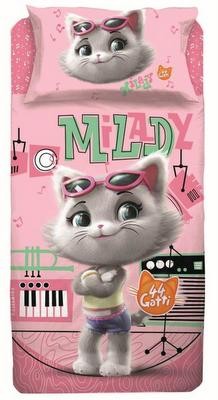 Completo-lenzuola-letto-singolo-Milady-44-Gatti