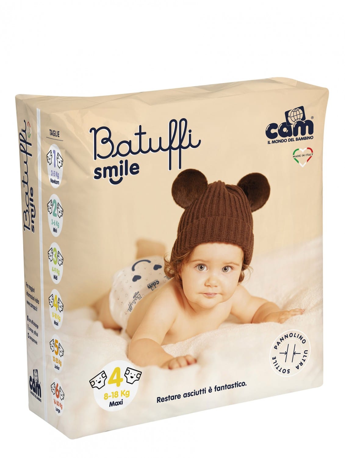 Pannolini Batuffi Smile Taglia 4 Maxi (8-18 kg)