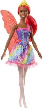 Barbie Dreamtopia Fatina Afroamericana con Capelli Rosa Mattel