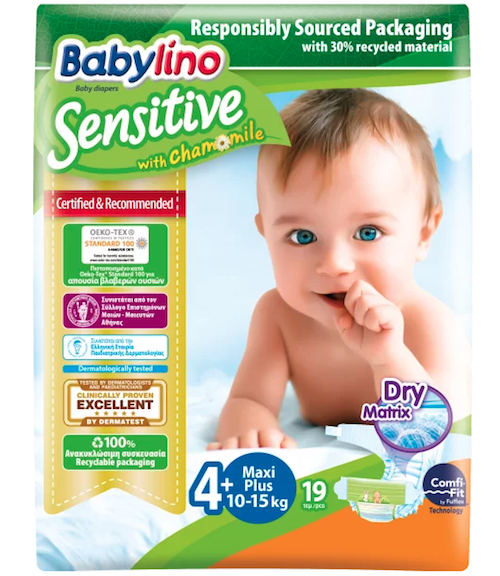 Pannolini Sensitive Babylino Taglia 4+