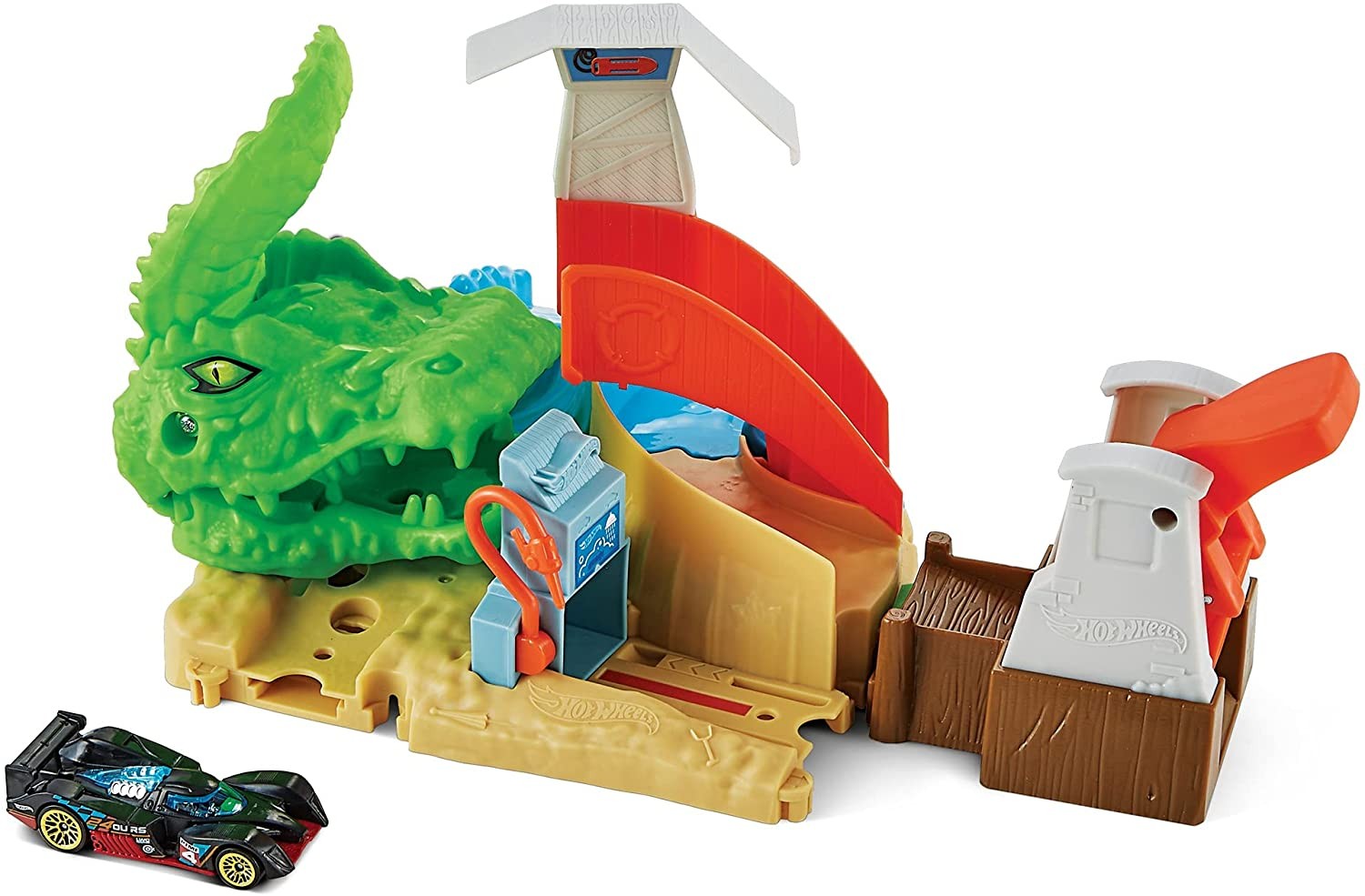 Hot Wheels City Playset Attacco dell'Alligatore Velenoso