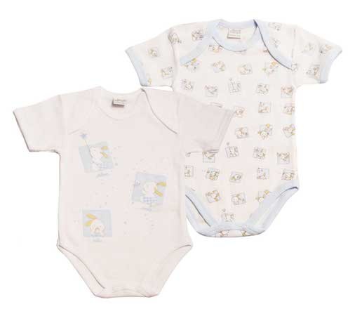 Set 2 Body Neonato Scollo all'Americana