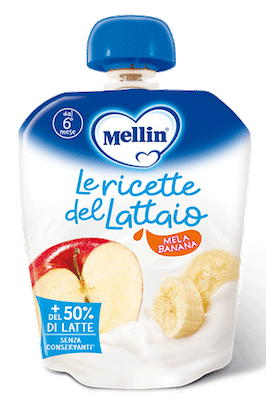 Merenda Le Ricette del Lattaio - Latte, Mela e Banana