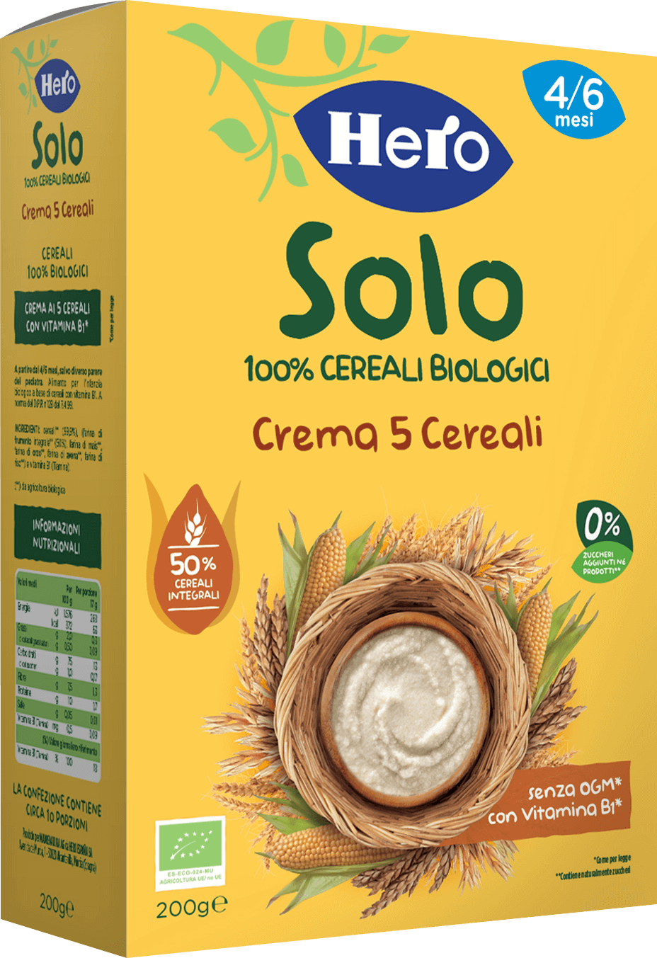 Crema 5 Cereali Biologica Hero Baby