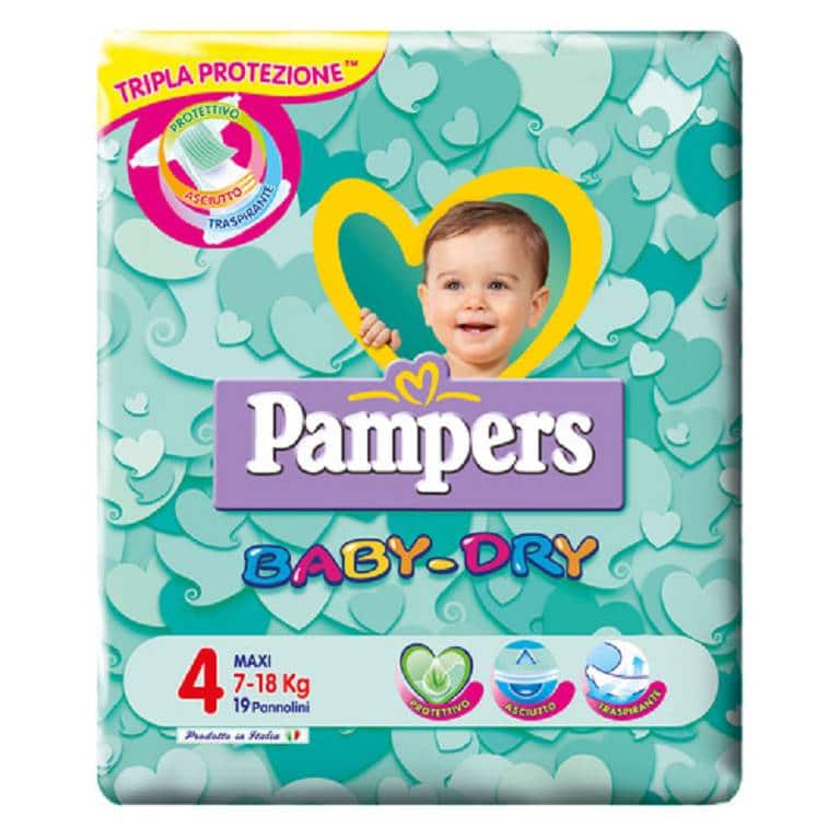 Pannolini Baby Dry Taglia 4 Maxi (7-18 kg) - MammacheTest