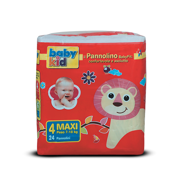 Pannolini Baby Kid Taglia 4 Maxi (7-18 kg)