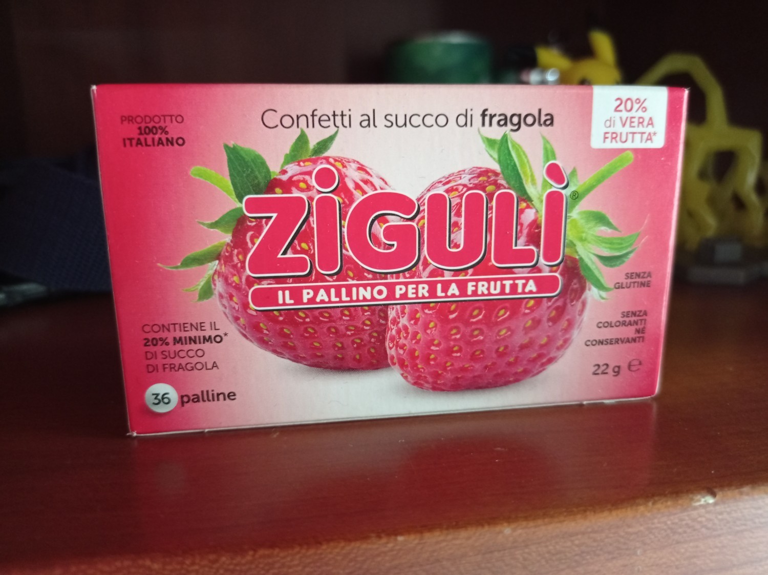 ZIGULI' - CONFETTI AL SUCCO DI FRAGOLA, SENZA COLORANTI 36 PALLINE