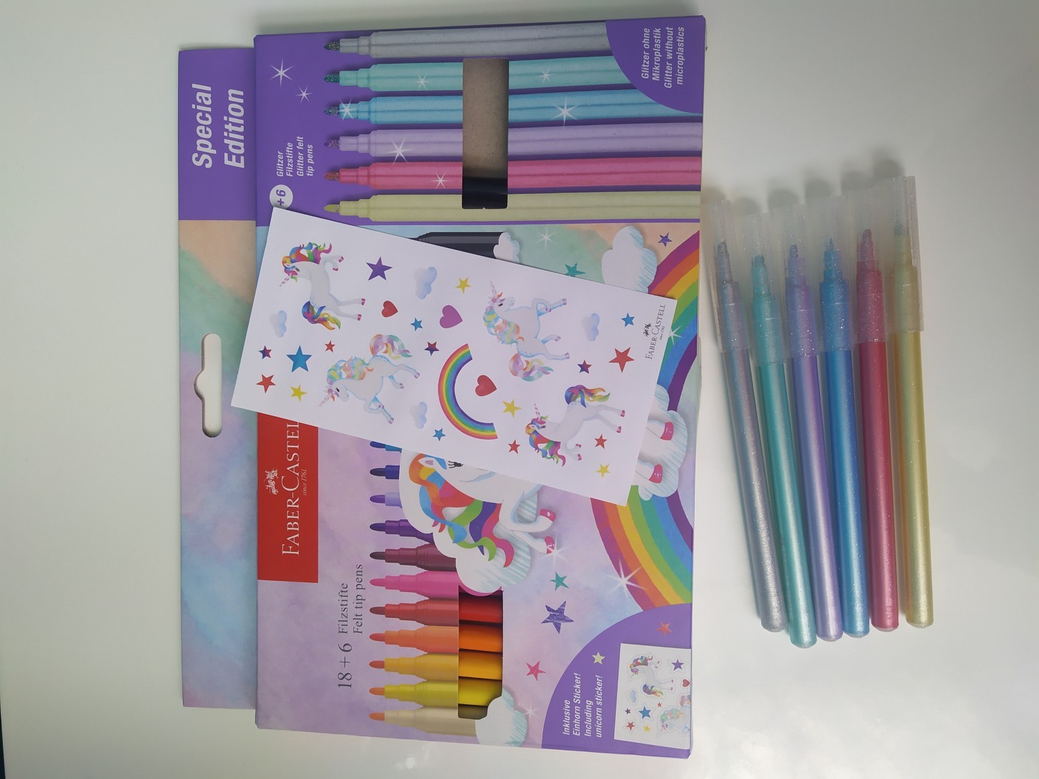 Pennarelli colorati standard e con i glitter