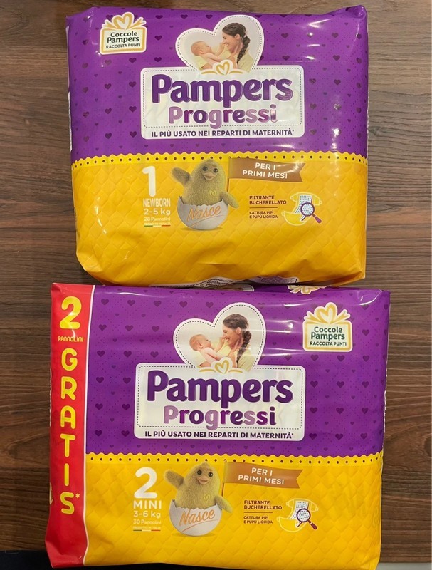 pampers misure