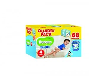 Pannolini Bimbo Taglia 4 (7-18 kg) - Quadripack da 68 pannolini