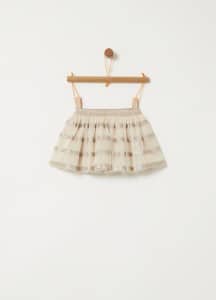 Gonna in Tulle Glitterata Oro