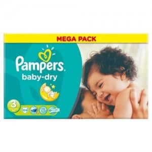 Pannolini Baby Dry Taglia 3 Midi (4-9 kg) - Mega Pack