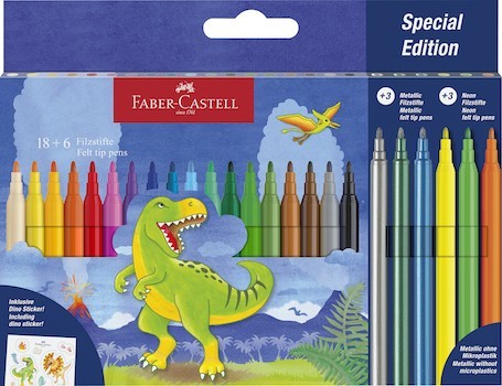 Pennarelli Dinosauro 18+6-Faber Castell