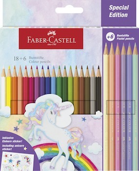 Matite Colorate Classic Unicorn 18+6-Faber Castell