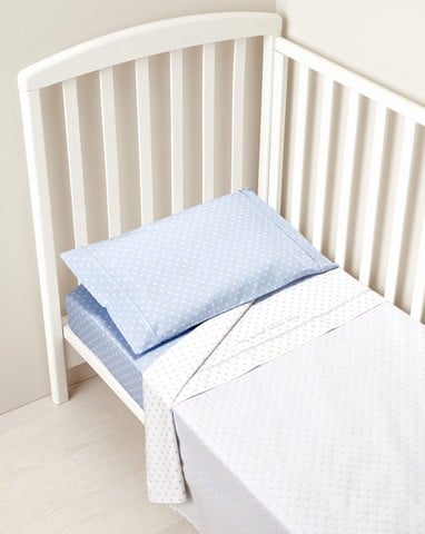 Completo lenzuola per letto 3 pezzi con stelle grigie Prenatal-001