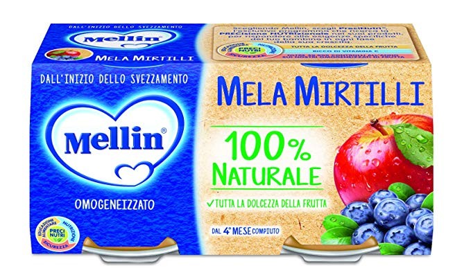 Omogeneizzato di Mela e Mirtillo 100% Naturale