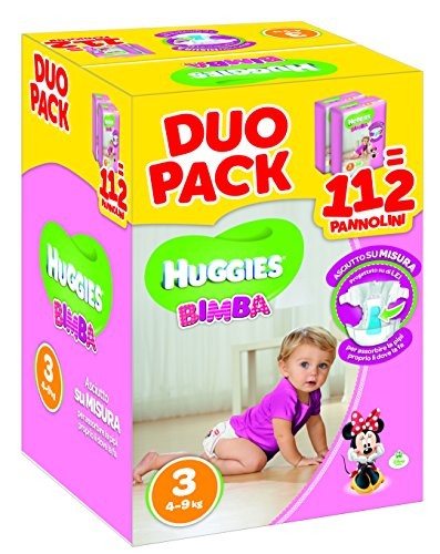 Duo Pack - Pannolini Bimba Taglia 3 (4-9 kg)