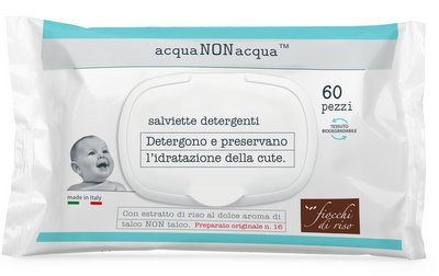 Salviette Detergenti Acqua non Acqua - Fiocchi di Riso