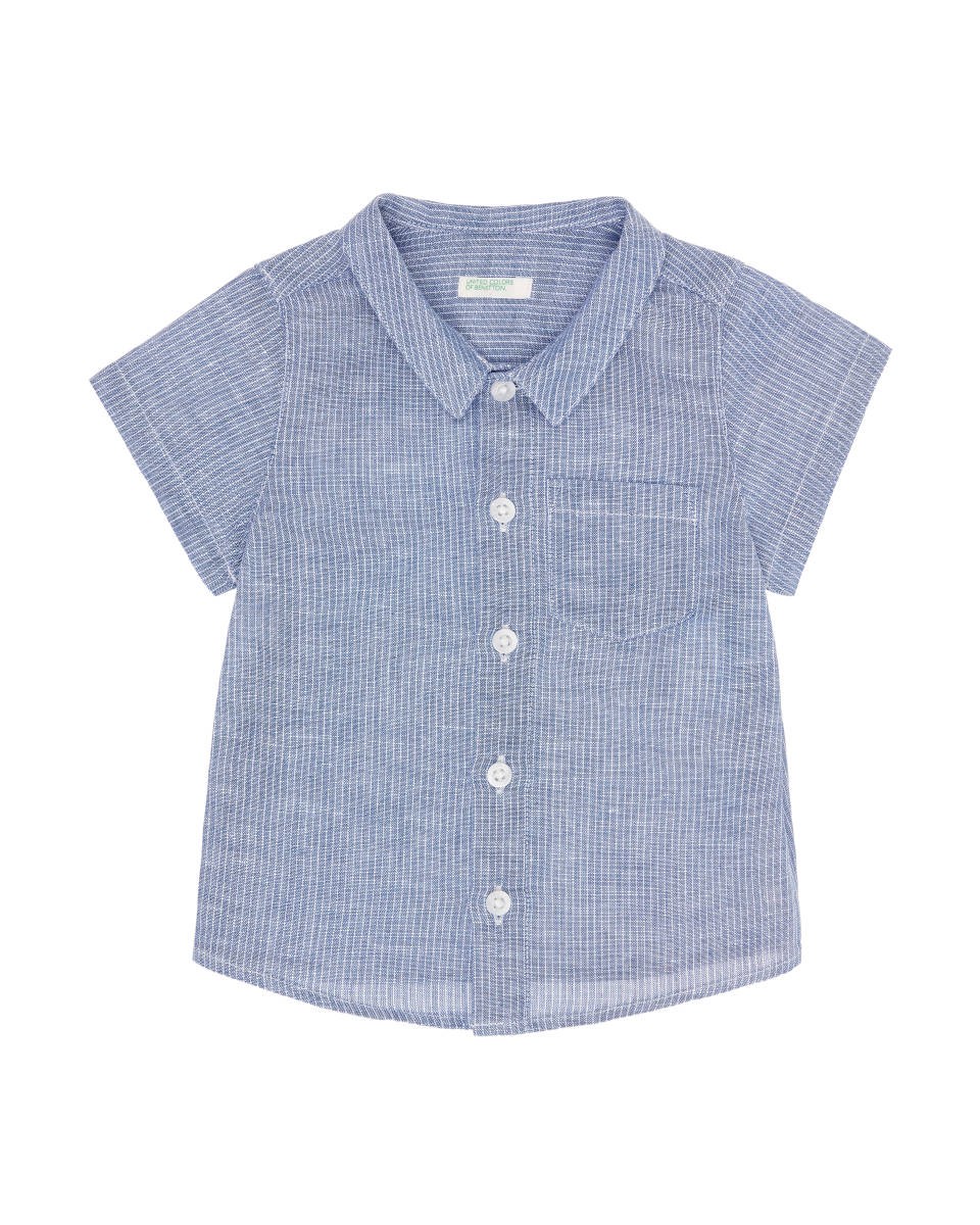 Camicia Neonato in Misto Lino