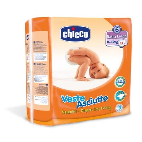 Pannolini Veste Asciutto Taglia Extra Large (16-30 kg)