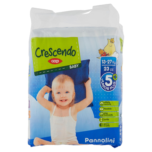 Pannolini Crescendo Coop Taglia 5 Junior Plus (13-27 kg)