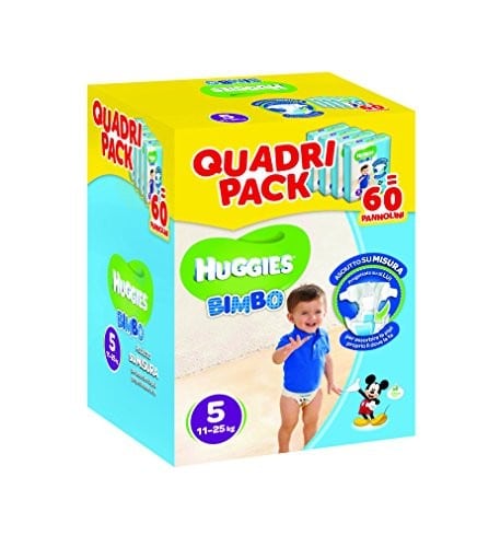 Pannolini Bimbo Taglia 4 (7-18 kg) - Quadripack da 60 pannolini