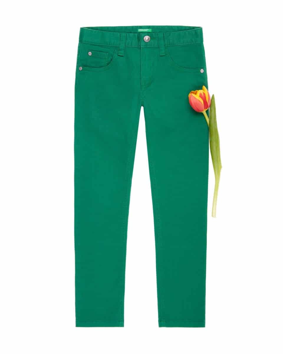 Pantaloni in Cotone Stretch Slim Fit