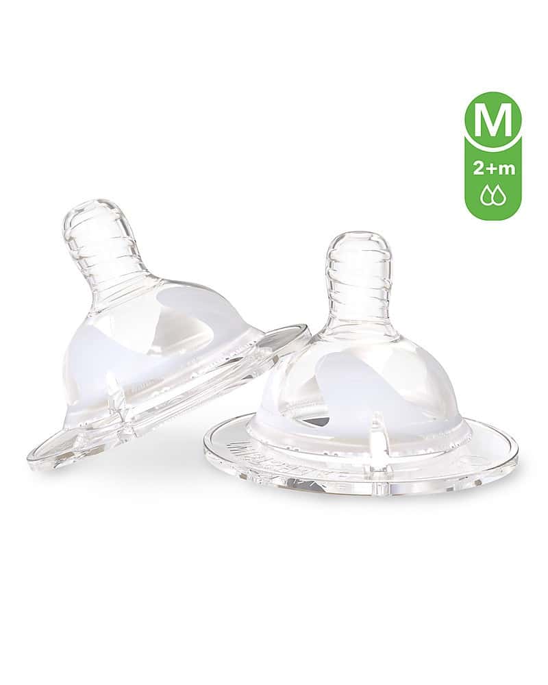 2 Tettarelle Anti-Colica in Silicone Taglia M dai 2m