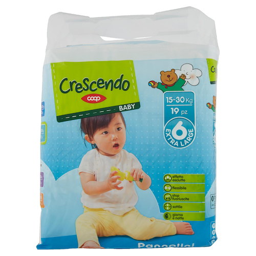 Pannolini Crescendo Coop Taglia 6 Extra Large (15-30 kg)