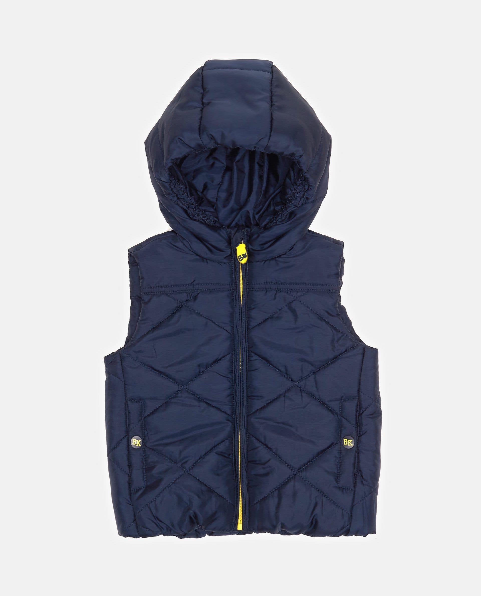 Gilet Impunturato con Zip a Contrasto