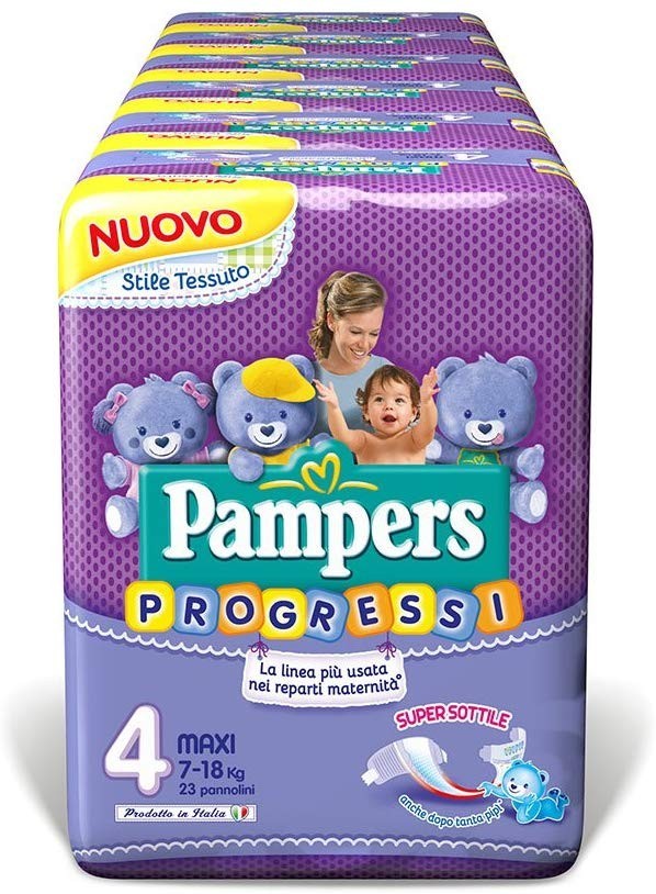 Pannolini Bimbo Taglia 4 (7-18 kg) - Quadripack da 68 pannolini - Pampers